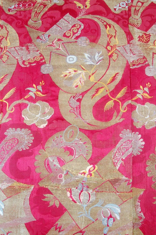 18th Century and Earlier Bizarre Silk Panel