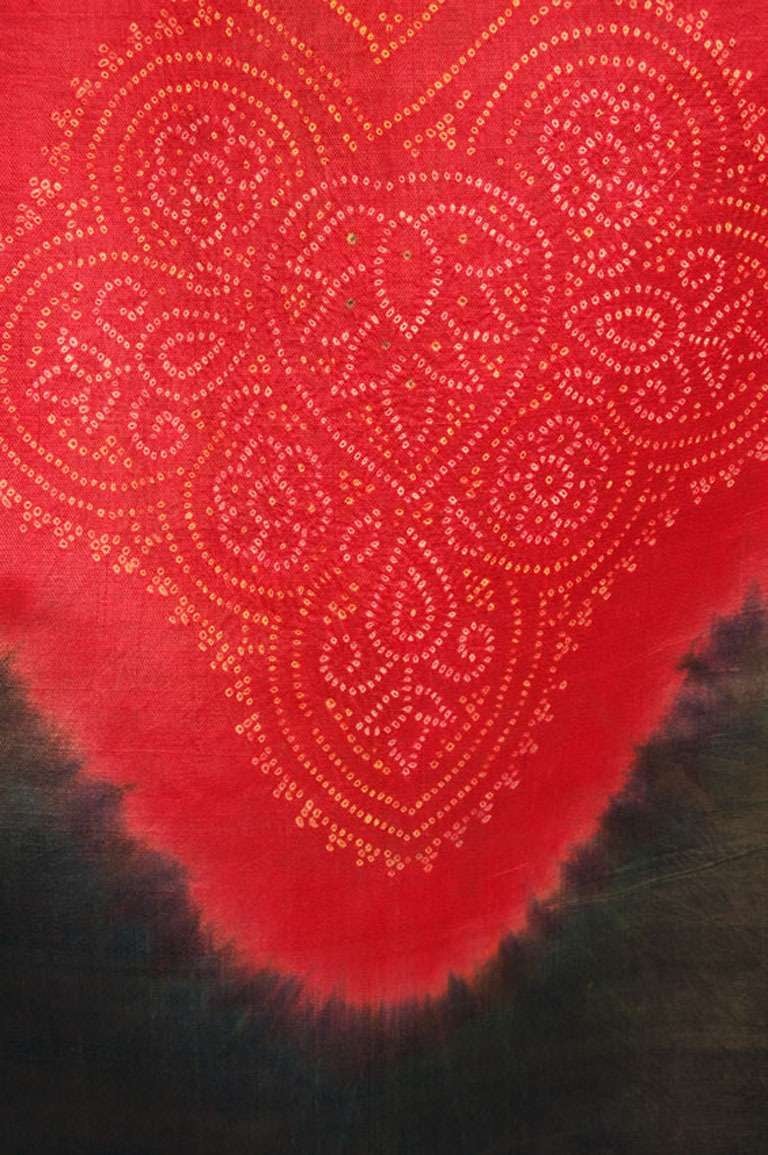 Bandhani Silk Aba In Good Condition For Sale In Portland, ME