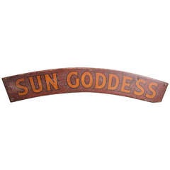 Sun Goddess Boat Sign
