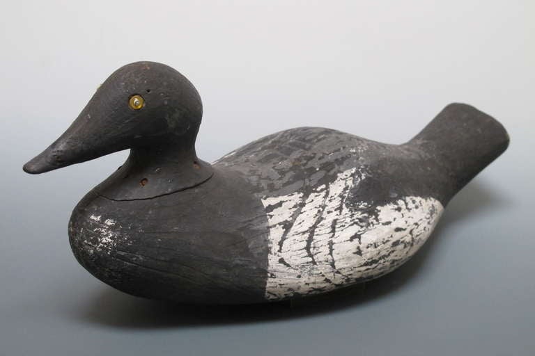 Carved Sculptural Duck Decoy For Sale