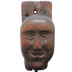 Early Carved Wood Head