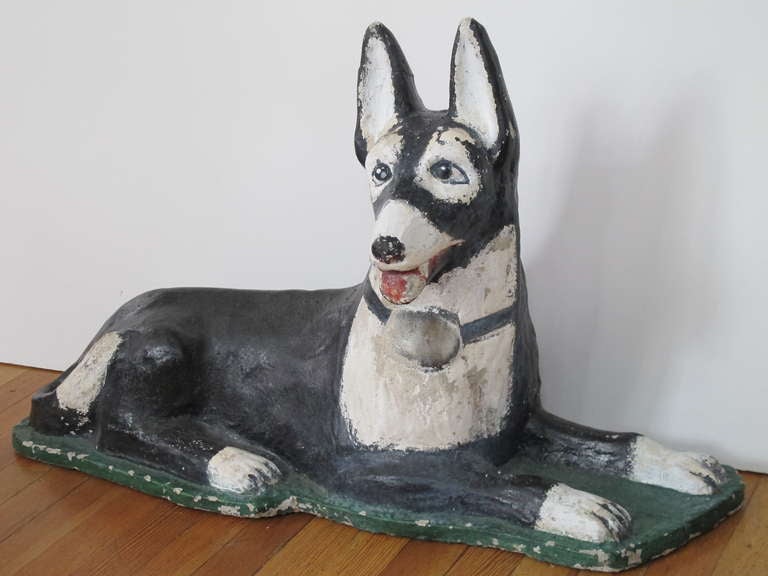 American Folk Art Dog Garden Sculpture