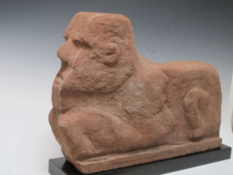  Sandstone Sphinx by Ralph Lanning In Excellent Condition For Sale In New York, NY