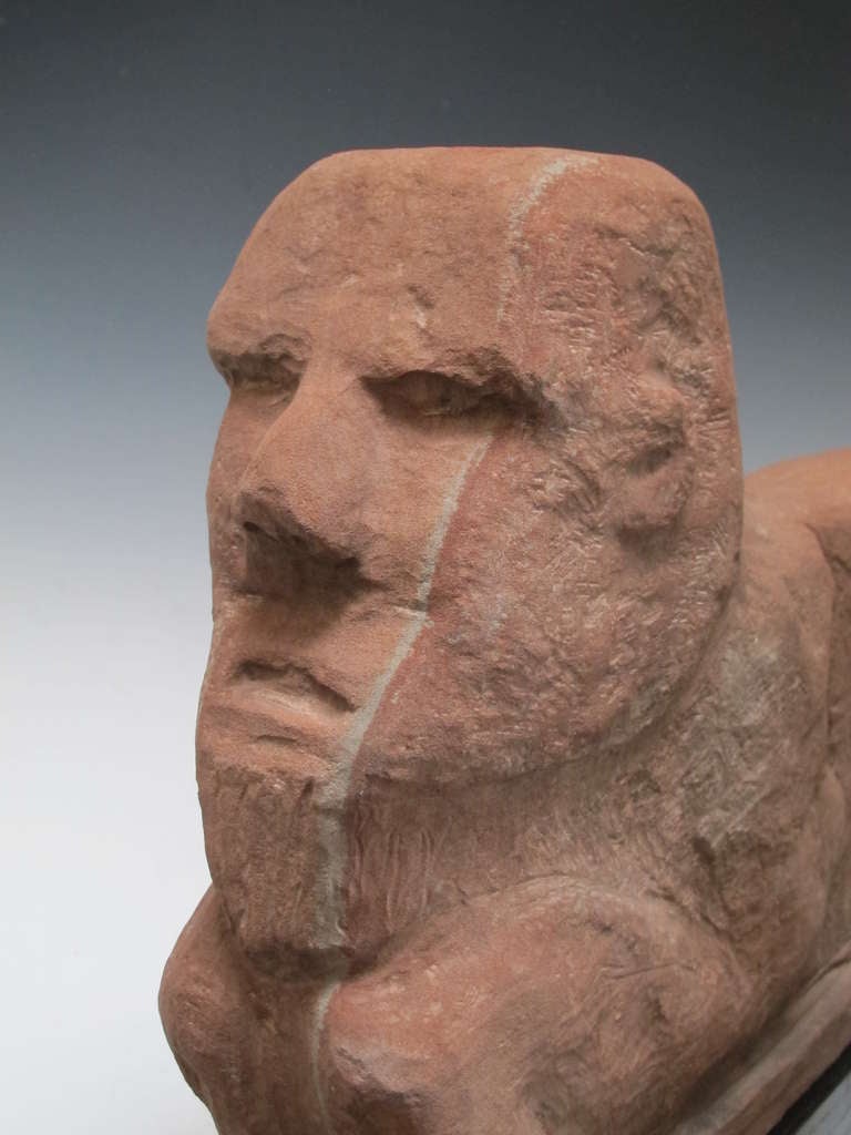 American  Sandstone Sphinx by Ralph Lanning For Sale