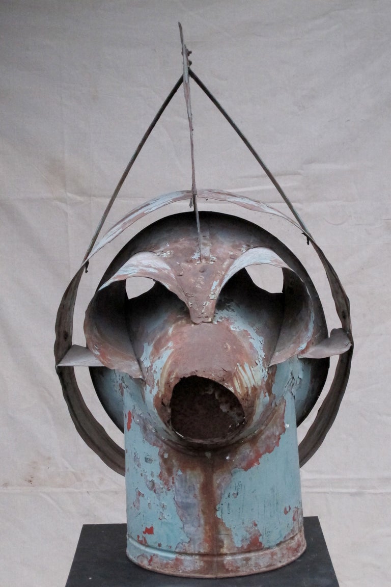 Painted Tin Barn Vent Head In Good Condition In New York, NY
