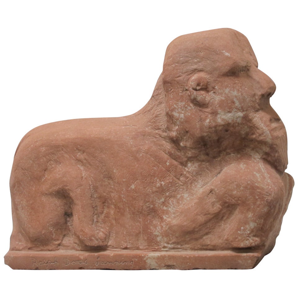  Sandstone Sphinx by Ralph Lanning For Sale