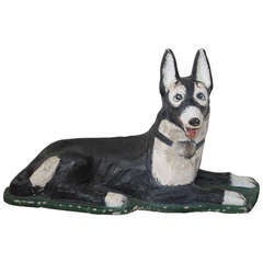 Folk Art Dog Garden Sculpture