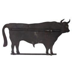 Large Bull Sheet Iron Weathervane