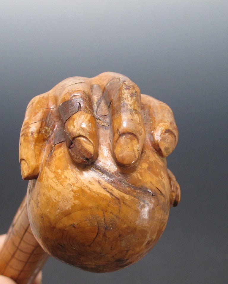 American Wood Hand Holding Ball Indian Club