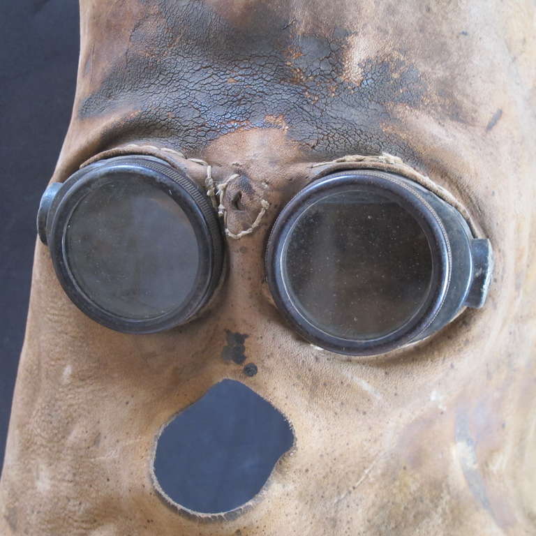 vintage leather welding mask