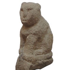 Stone Cat Folk Sculpture