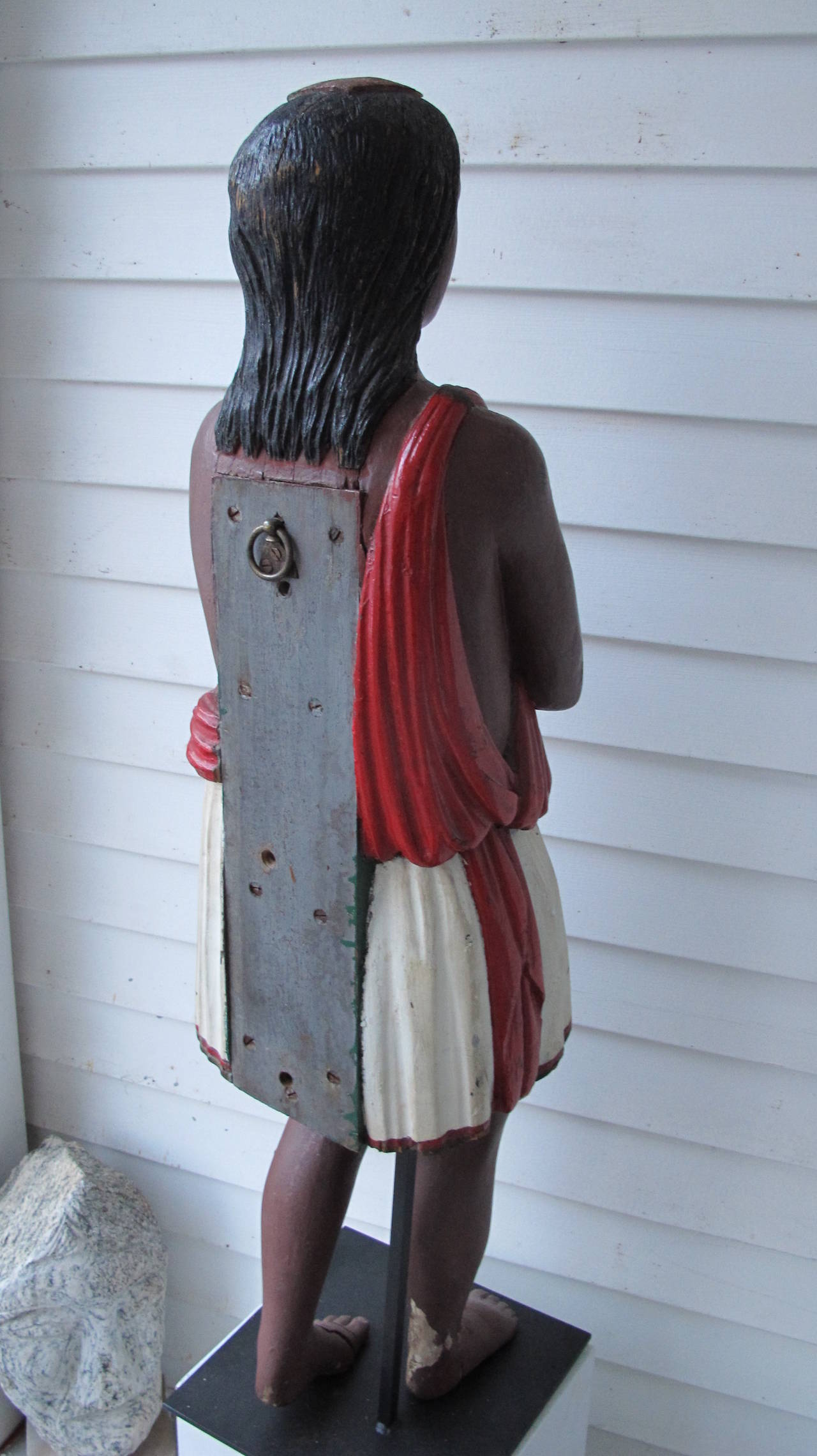 American Carved Wood Indian Circus Wagon Figure