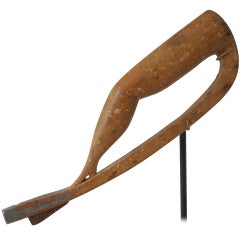 Antique Carved Ladies Leg Mackerel Plow