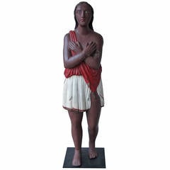 Carved Wood Indian Circus Wagon Figure