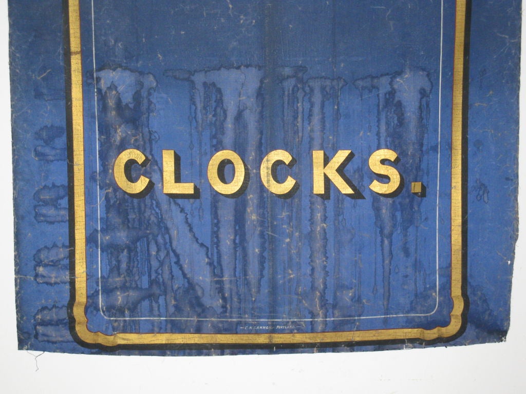 American Clocks Makers Windowshade Sign