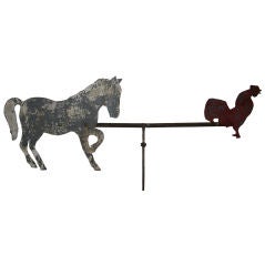 Vintage Horse And Rooster Weathervane