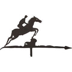 Jumping Horse And Rider Weathervane