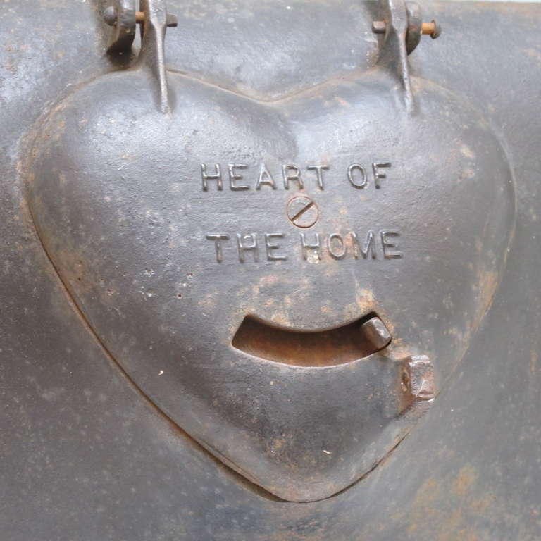 American Cast Iron Stove Door with Hinged Heart