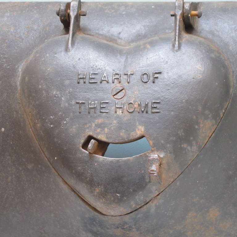 Cast Iron Stove Door with Hinged Heart 1