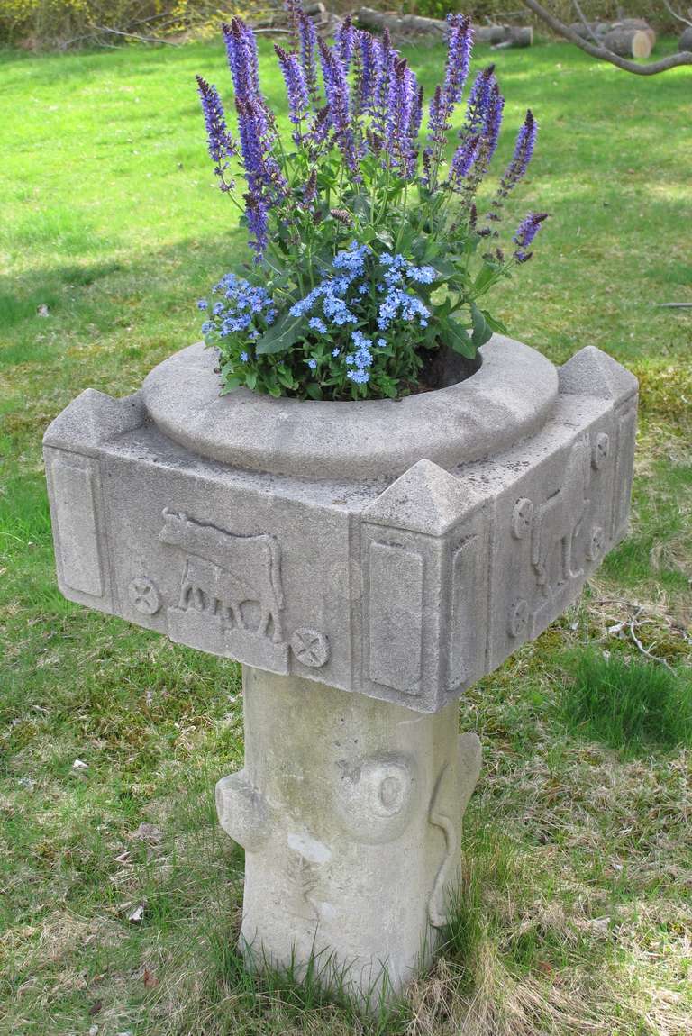 Limestone Garden Planter Sculpture For Sale at 1stDibs limestone planter