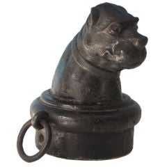 Antique Iron Dog Hitching Post