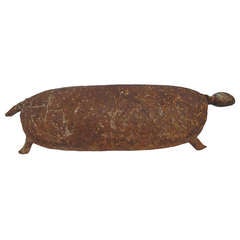 Long Iron Turtle Sculpture