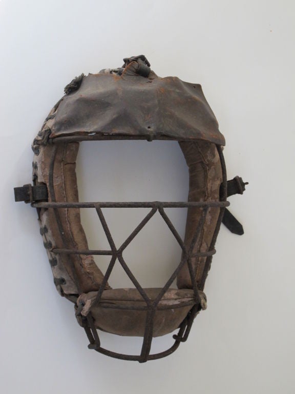 Catchers Mask With Leather  Crown