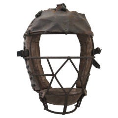 Catchers Mask With Leather  Crown