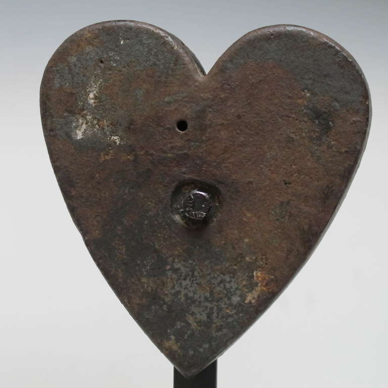 19th Century Cast Iron Heart Windmill Weight