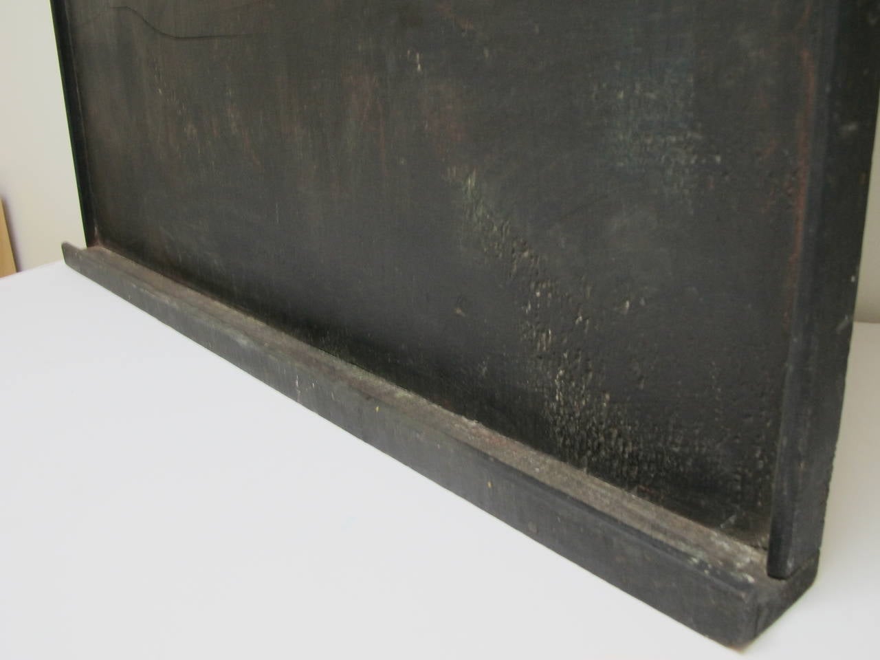 Painted Early Wooden Blackboard with Tray For Sale