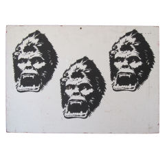 Vintage 3 Gorillas Carnival Panel