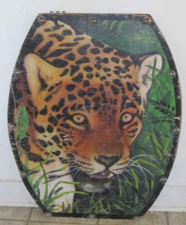Carousel Painted Leopard Panel