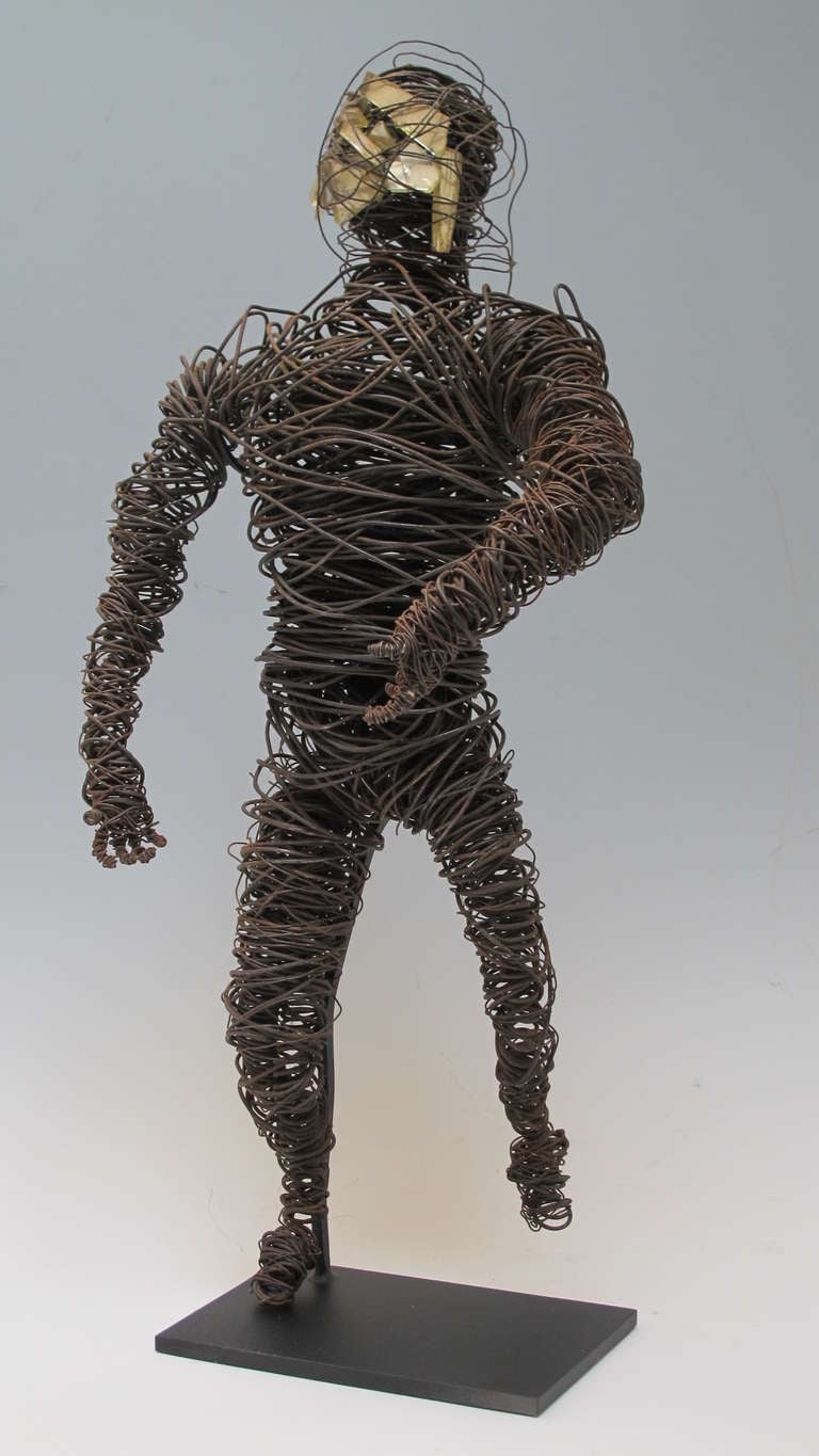 American Wire Man with Mirror Face