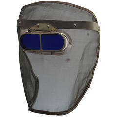 Wire Mesh Mask with Blue Glass Eyepiece 5