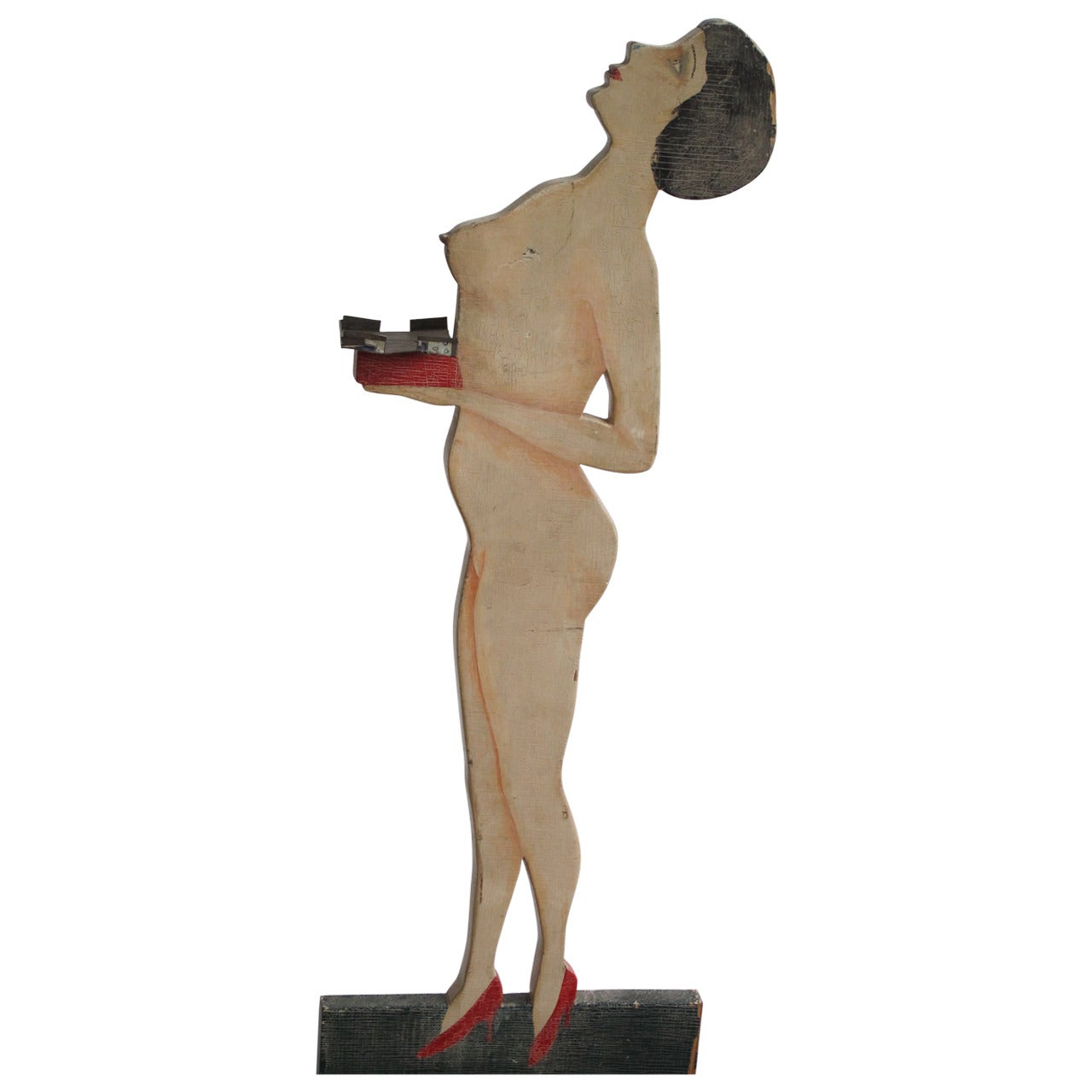 Folk Art Figural Smoking Stand