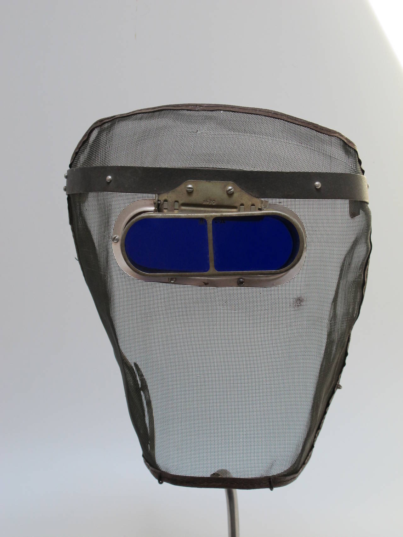 American Wire Mesh Mask with Blue Glass Eyepiece