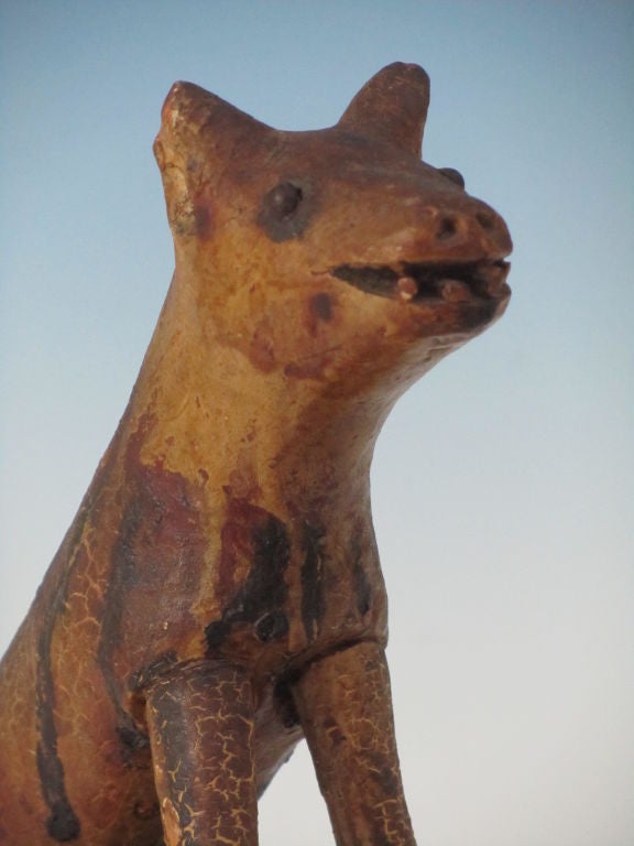 Unusual Dog Folk Sculpture at 1stDibs