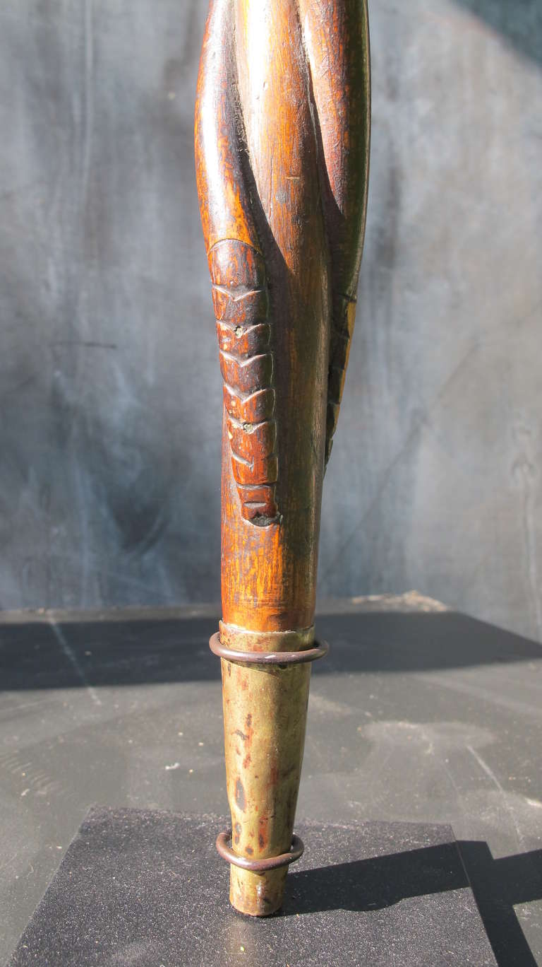 Carved Entwined Snakes Cane For Sale