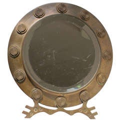 Antique Round Aesthetic Movement Table Mirror