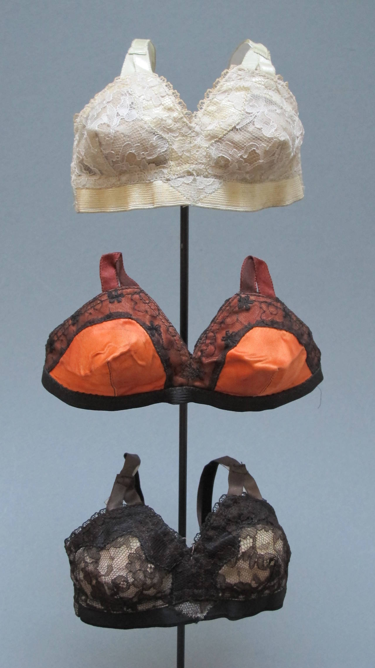 Miniature Salesman's Sample Bras on Stand 1