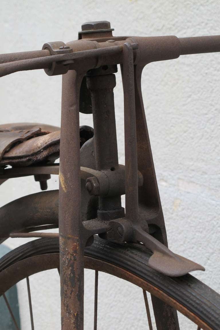 High Wheel Bicycle on Metal Base 2