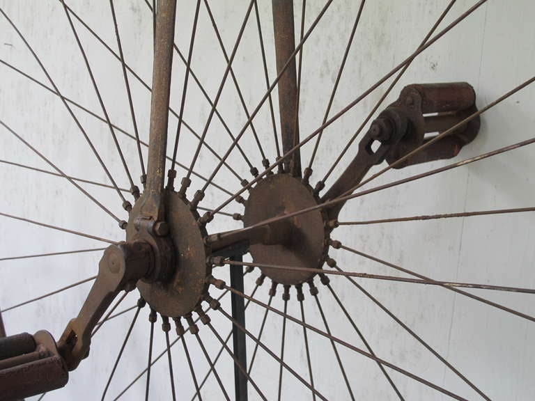 High Wheel Bicycle on Metal Base 5