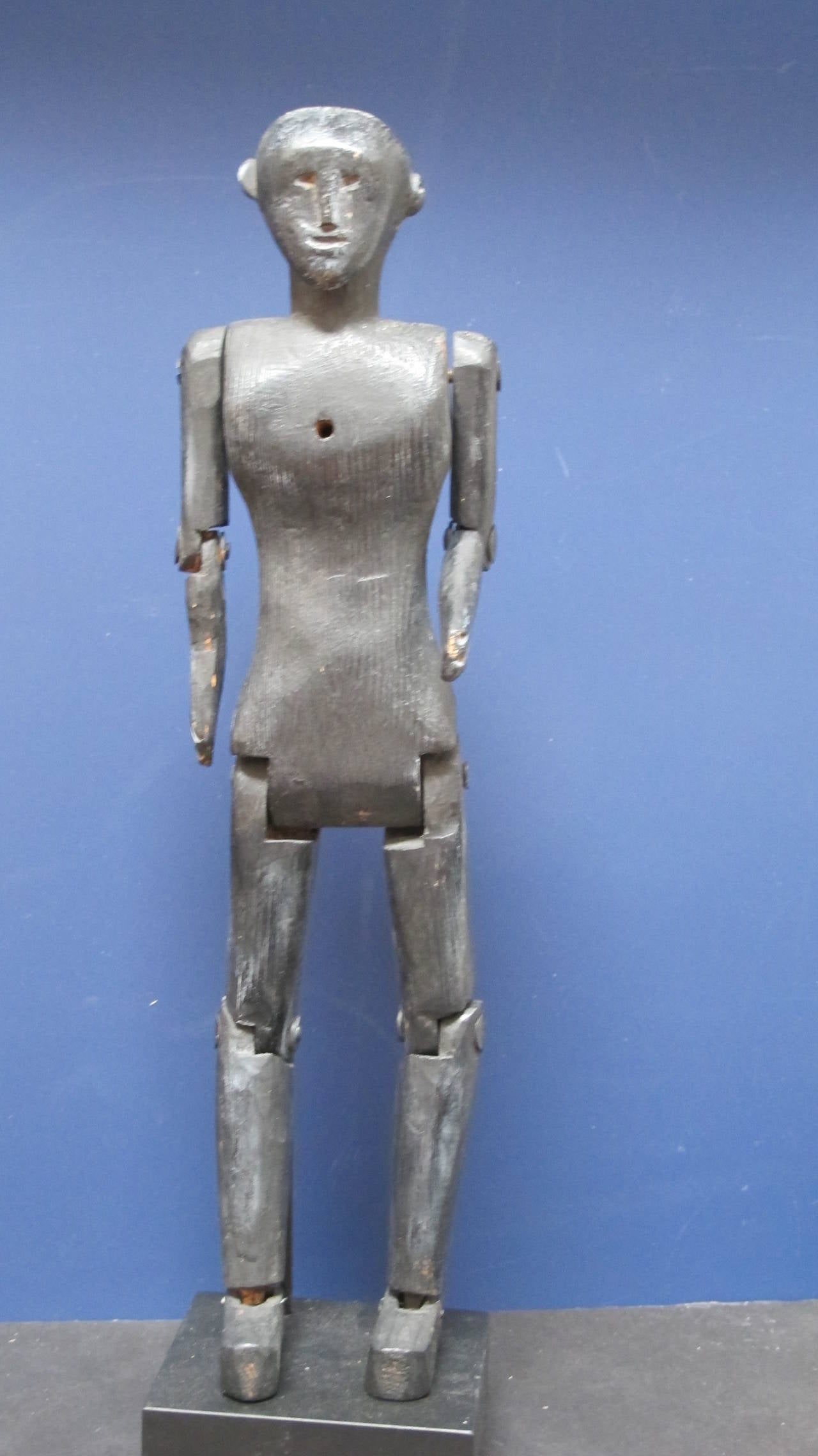 Black Folk Art Figure with Articulated Limbs 1