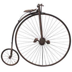 High Wheel Bicycle on Metal Base
