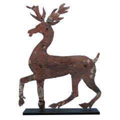 Folk Art Metal Deer