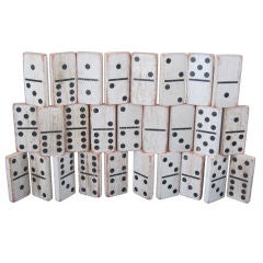 Vintage Oversized Wood Dominos