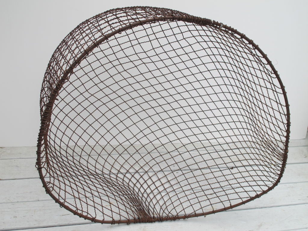 20th Century Large Wire Seafood Basket