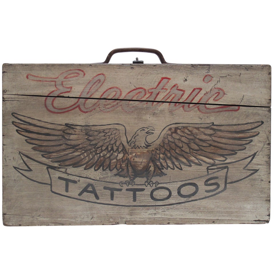 Painted Wood Tattoo Case
