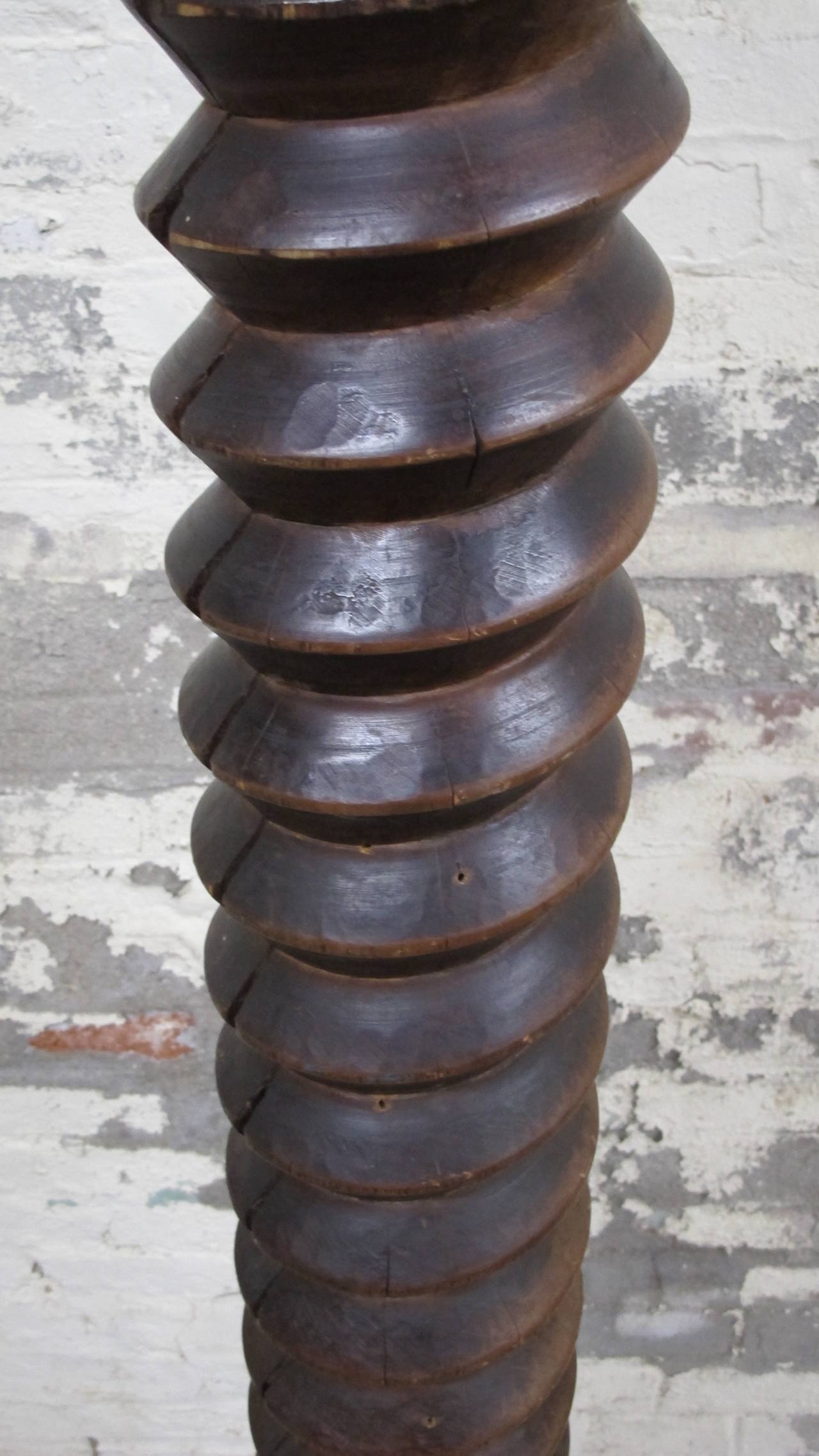 Carved Tall Wine Press Wood Screw