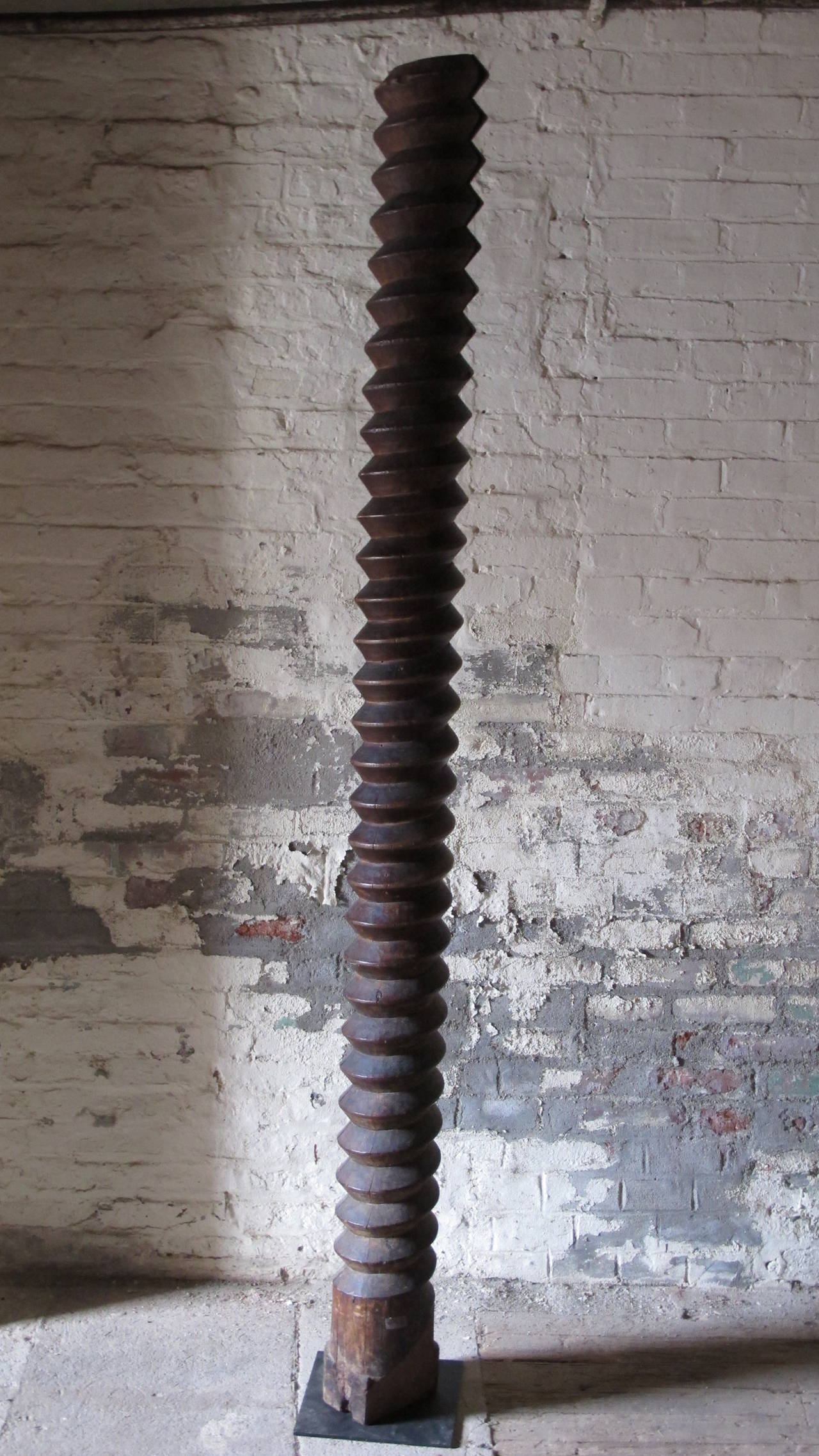 Tall Wine Press Wood Screw In Excellent Condition In New York, NY
